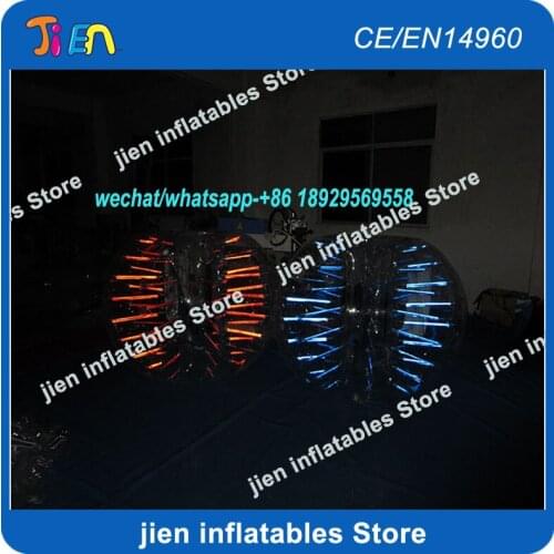 Free air ship to door,7pcs balls+1pc air pump,inflatable bumper ball bubble suit led walk in plastic bubble ball