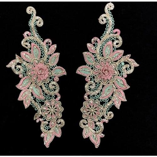 10 pairs Ethnic Flower Glitter parches ropa Sewing Sequined Patches Embroidered Patch For Clothes Dress Jeans Jacket Patchwork