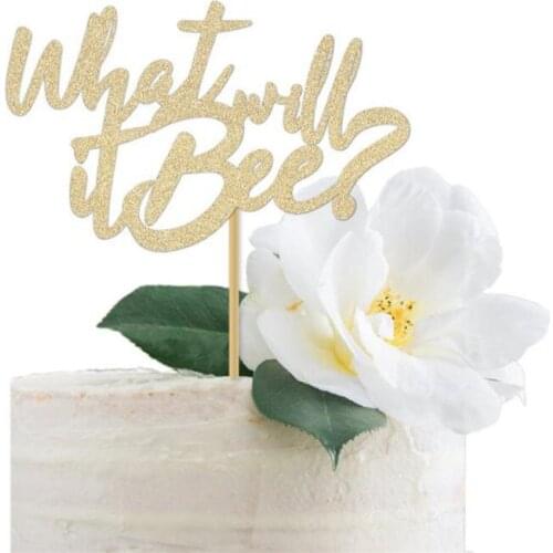 What Will it Bee? Cake Topper / Bee Themed Custom Gender Reveal Decorations,Personalised Birthday top