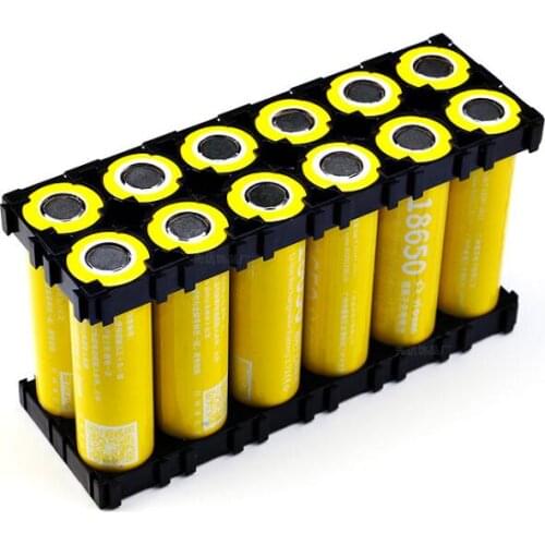400pcs/lot 2*6 Cell 18650 Batteries Holder Bracket Cylindrical Battery Pack Fixture Anti Vibration Case Storage Box Container