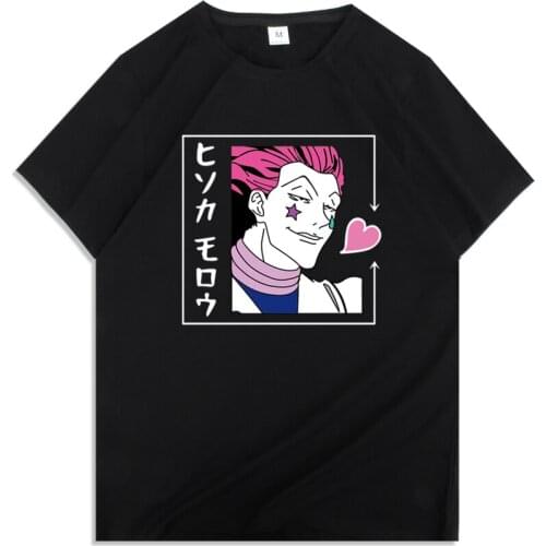 New Summer Men T Shirt 2021 Fashion Hunter X Hunter T Shirt Men Slim Short Sleeve Casual Cotton Mens Streetwear Top Tees