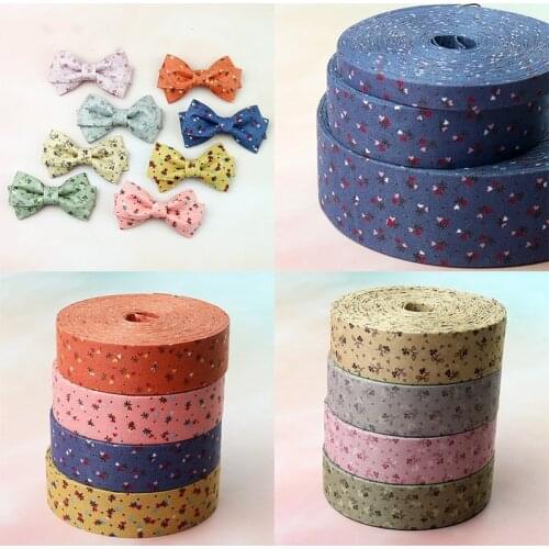 Kewgarden Love Flower Fabric Layering Cloth Ribbon 25 40 10mm 1.5" 1" Handmade Tape DIY Boutonniere Bowknot Accessories 10 Meter