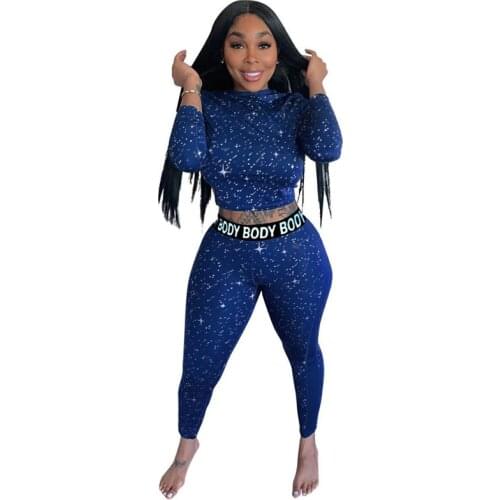 Two Piece Set Women Top and Pants Tracksuit Winter Fashion Casual Body Letter Sets for Women Outfits 2020 Leggings 2 Piece Set