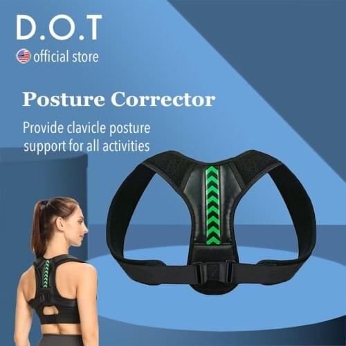 D.O.T Back Support Posture Corrector Adjustable Straight Back Belt Posture Brace Clavicle Spine Back Bandage