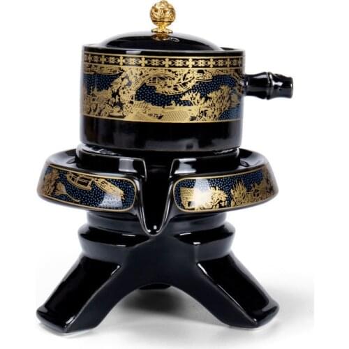 Creative ceramic tea maker, stone shaped tea filter, retro teapot, kungfu tea accessories