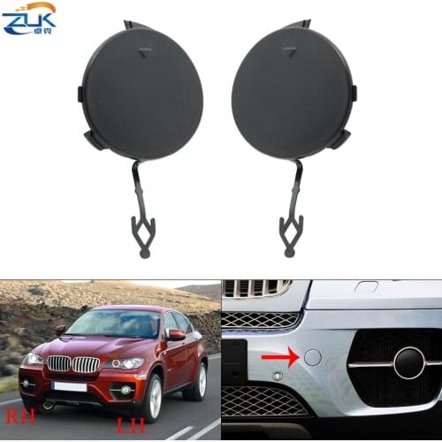 ZUK Front Bumper Towing Hook Cover Cap Trim Garnish Shell Unpainted For BMW X6 E71 E72 2008-2014 Models Towing Eye Lid
