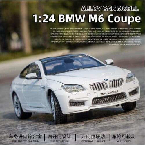 Simulation of M6 alloy car model childrens car model 1:24 toy car presents childrens birthday gifts