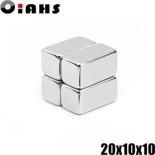 2pcs 20x10x10 Neodymium Magnet 20*10*10 mm N35 NdFeB Block Super Powerful Strong Permanent Magnetic imanes Block