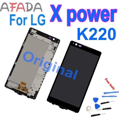 Original 5.3" LCD Display For LG X power K220DS K220 LCD Display Touch Screen Digitizer Assembly With frame Replacement