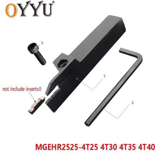 OYYU MGEHR2525-4T25 MGEHR2525-4T30 MGEHR2525-4T35 MGEHR2525-4T40 Turning Tool Holder CNC Lathe Cutter Shank use MGMN MGEHR 2525