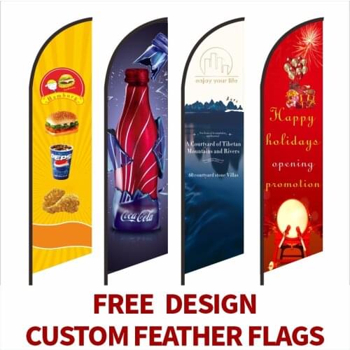 Feather Flag Beach Flags And Banners Graphic Custom Printing Replacement Promotion Celebration Outdoor Advertising Decoration