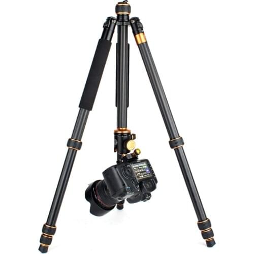 QZSD Q1088 Professional DSLR Camera stand Aluminum Alloy Tripod 15kg Load with Ball Head Monopod Tripe Para Camera Accessories