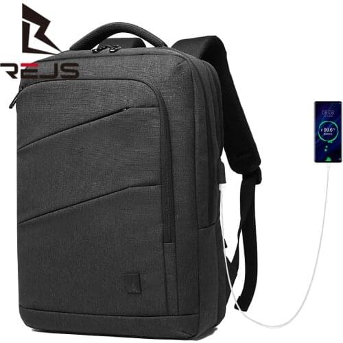 REJS LANGT 2021 New Mens Backpack Business Usb Charge Laptop Bag 14 Inch Oxford Mochlia Waterproof Multifunction School Bagpack