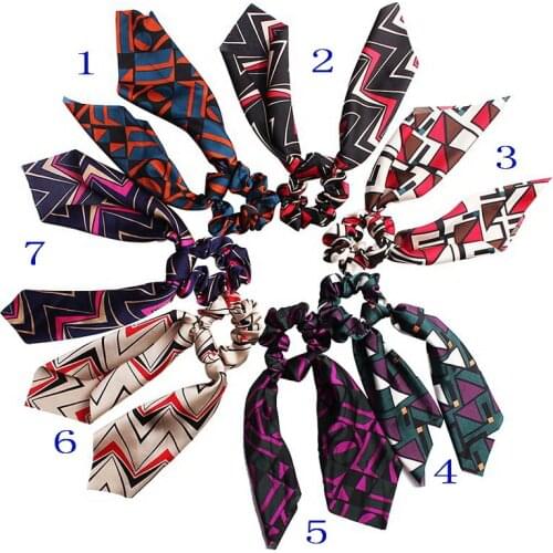 Hair Scrunchies Bands Streamer Accessories Women Girl Ponytail Elastic Rubber Ropes Scrunchie Hair Ties Hairband 20pcs F307