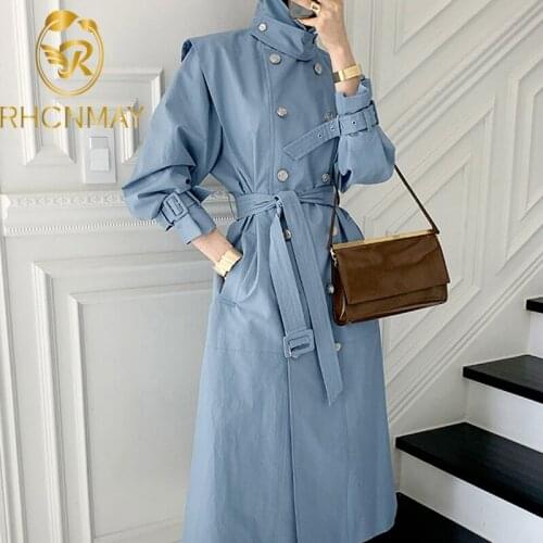 RHCNMAY Women's Double Breasted Trench Coats