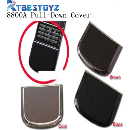 RTBESTOYZ Leather Front Pull-Down Cover For Nokia 8800A 8800E 8800SA 8800 Arte Sapphire Battery Door Back Cover Housing