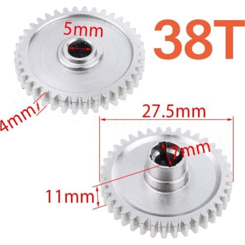 Steel Metal Spur Main Diff Gear 38T Gear For For TOZO C1022 1/18 Electric Buggy Vortex Powersport Roadster Upgrade Parts