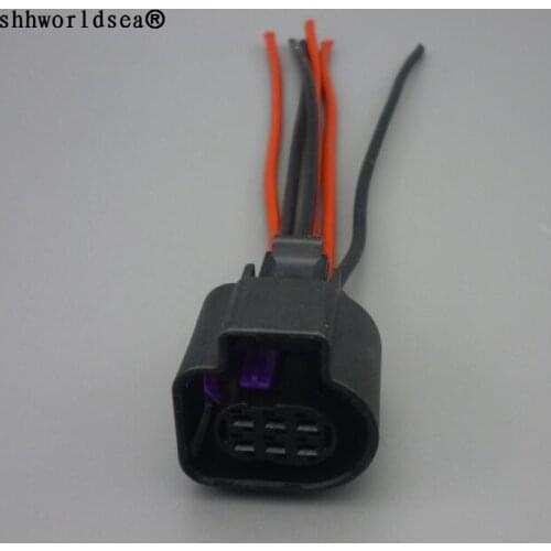 Shhworldsea 6 Pin Female Vehicle Speed Accelerator Pedal Plug Oxygen Sensor Connector 1928404669 For VW Cadillac