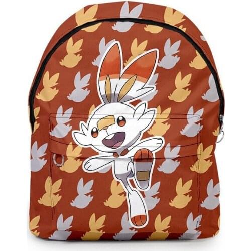 Pokemon Scorbunny School Bag Children Boys Kindergarten Backpack Kids Children Cartoon Bags Fashion Children School Bags