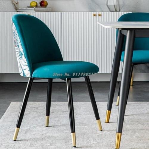 Nordic light luxury dining chair home net red desk modern minimalist chair makeup chair backrest new Chinese dining table stool