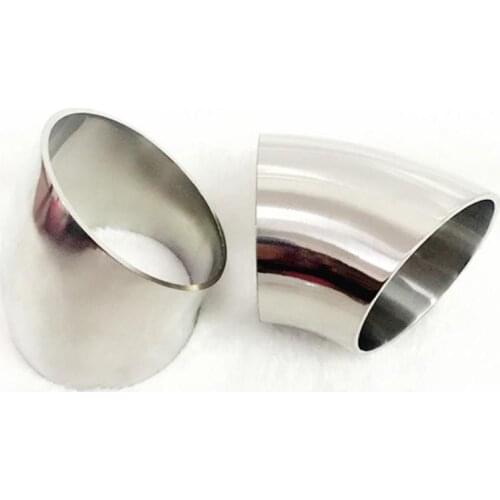 38mm 1-1/2" 1.5 Inch Pipe OD SUS 304 Stainless Steel Sanitary Butt Welding 45 Degree Elbow Fitting Home Brew Beer