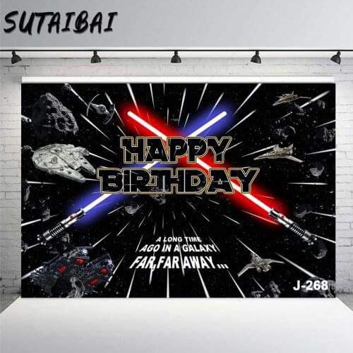 Universe Airship Star Outer Space Ship Battle Background Birthday High Quality Computer Print Party Backdrop Photo Wallpaper