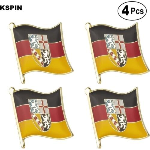 Saarland Brooches Lapel Pin Flag badge Brooch Pins Badges 4pcs