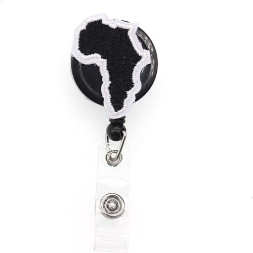 20pcs/lot Free Shipping Wholesale Black Felt Irregular United States Map Shape Badge Reels
