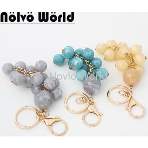 1-10-50 pieces Keychain charms gold keychains Grape Arts Pendant Charms Tassel For Pop Ladies Tote Bag Handbag Key Chains Gift