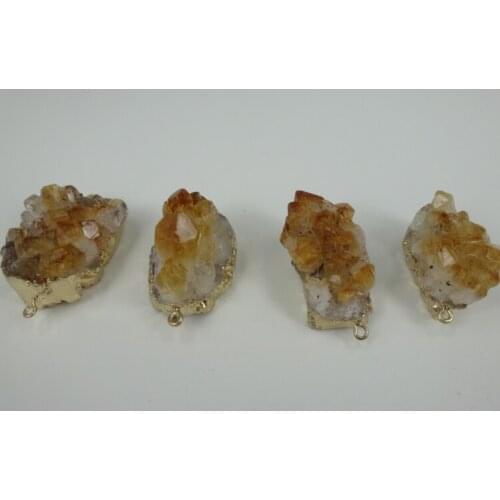 4pcs Wholesale Women Drusy Druzy Pendants Lovely Dyed Geode Stone Drusy Pendant With Edged Quartz Druzy