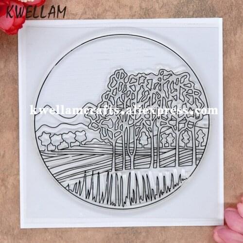 Forest Scrapbook DIY photo cards rubber stamp clear stamp transparent stamp 10x10cm KW8062011