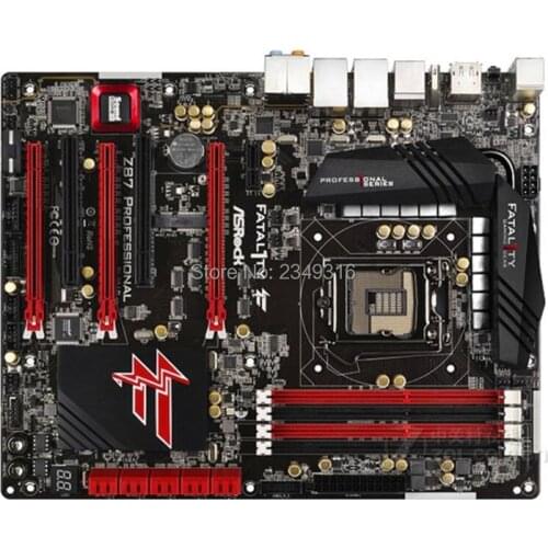 Used original slot LGA1150 Z87 motherboard for ASRock Fatal1ty Z87 Professional desktop board USB3.0 SATA3 DDR3