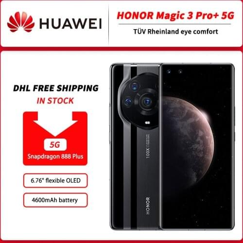 HONOR Magic 3 Pro+ 5G MobilePhone 6.76'' OLED Flexibl Curved Snapdragon 888Plus Octa Core 66W SuperCharg HONOR Magic 3 Pro Plus
