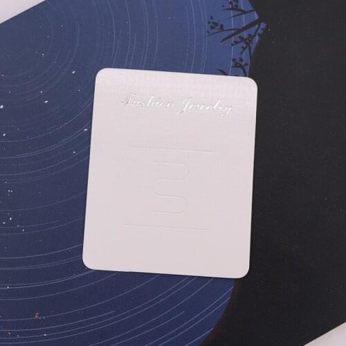 Fashion Jewelry Paper Pins Card 6x7.3cm White Jewelry Accessories Hairpin Cards Druable Ornament Showcase Props Card Tag