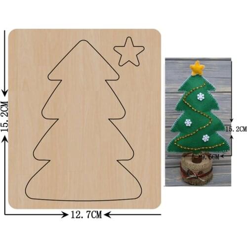 Christmas Tree Diy Wooden Cutting Die Mold 2021 New Wood Dies For DIY Leather Cloth Doll Fit Common Die Cutting Machines