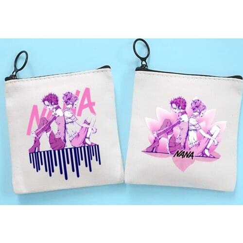 Manga Anime Nana Osaki Anime Canvas Coin Purse Coin Purse Collection Canvas Bag Small Wallet Zipper Key Bag Hand Gift