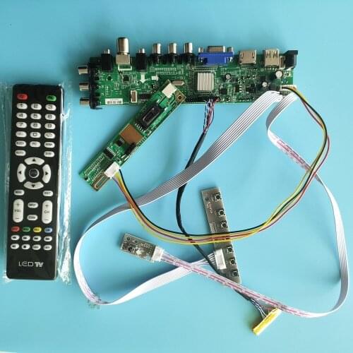 Kit for B140EW01 V3/B140EW01 V5 LCD Panel Screen monitor DVB-T AV HDMI VGA Digital USB 1 CCFL 30pin 1280X768 TV Controller board
