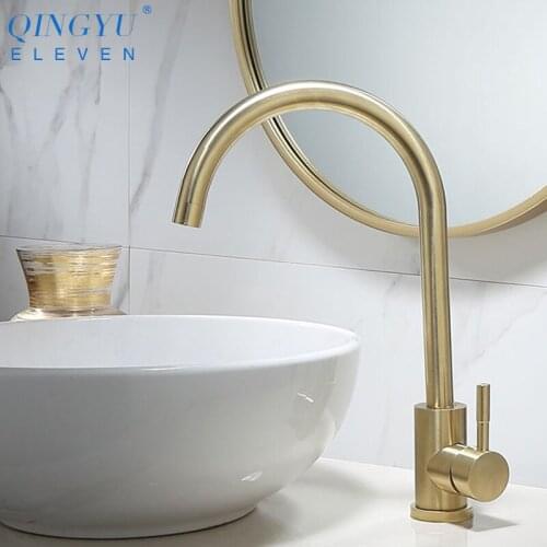 Brass Balck Gold Kitchen Faucet Cold and Hot Water Tap Single Handle Kitchen Faucets Swivel Spout Kitchen Sink Mixer Tap