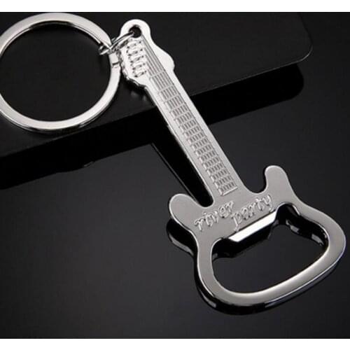 New Creative 1PC Gift Zinc Alloy Beer Guitar Bottle Opener Can Opener Bottle Opener Keychain Keyring Key Chain Key Ring Colorful