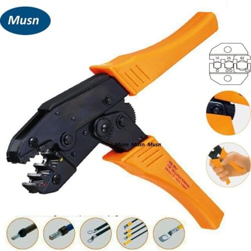Ferrule crimper ranges 0.5-6mm2 / 22-10 AWG for electrical wire end-sleeves and hose clamp crimping work tools HS-30J