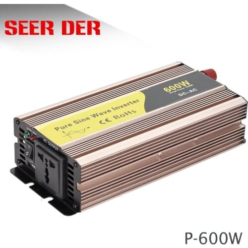 P-600) Variable frequency 600w 12v 24v to 220v 50hz 60hz pure sine wave psw inverter