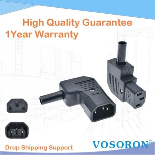 250v 10a IEC320 C13 C14 PDU UPS wired power outlet assemble install connector Elbow 90 electric Panel Receptacle AC socket Plug