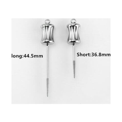 Dental Manual Root Fragment Extractor Tooth Extraction Elevator Extracting Drill Long44.5mm Short36.8mm