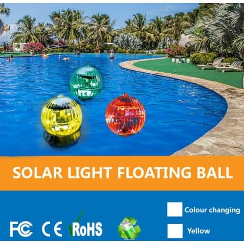 Solar Powered Floating Pond Light Outdoor LED Garden Pond Pool Lamp 7 Colors Change Pond Pool Lights Decoration Lights Tool
