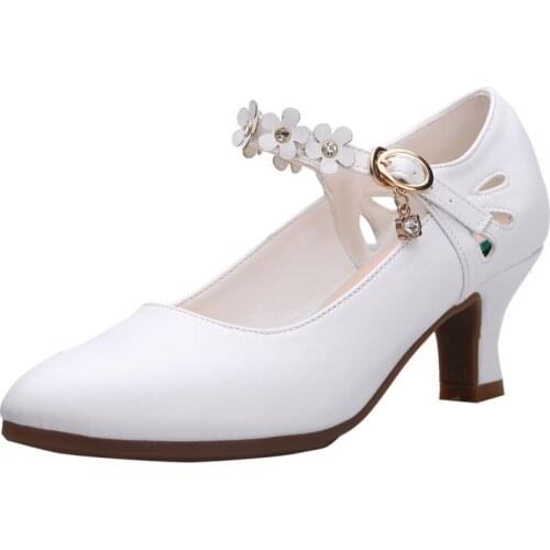 USHINE brown/black/ red/white heel 5.5cm outdoor exercise teacher dance shoes square dance shoes sneakers casual shoes for woman