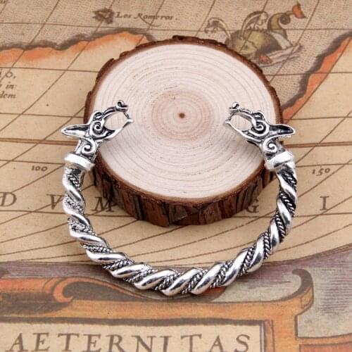 Yage 1pc Mens Wolf Nordic Rune Bangle Viking