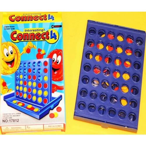 1 set Portable Plastic 3D Four Chess Desktop Games Children toys-Bingo Game Antistress Kids Educational Toy