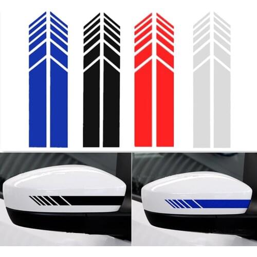 OLPAY 1 Pair Auto Graphic Reflective Racing Rearview Mirror Decal Strip Vinyl Car Sticker For Benz AMG GLK VW Honda Toyota BMW