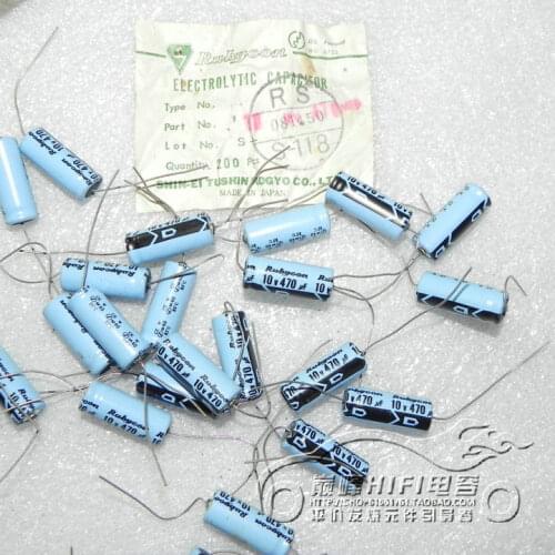 1pcs/1lot New stock Japan Rubyconn Ruby 10V470UF old axial aluminum electrolytic capacitor