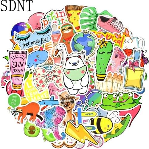 50 PCS Kawaii Graffiti Stickers Girl Pink Cartoon Anime Waterproof Vsco Sticker DIY Laptop Scrapbook Guitar Suitcase Skateboard